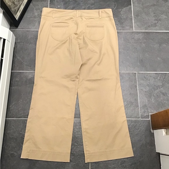 NY & CO Wide Leg Flare Stretch Cotton Tan Khaki Pant SZ 18P - Picture 5 of 14